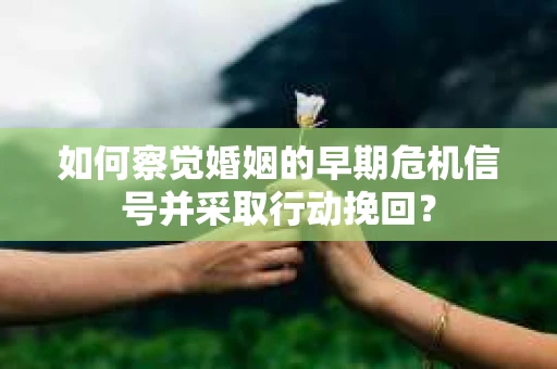 如何察觉婚姻的早期危机信号并采取行动挽回？