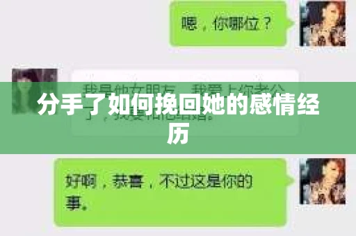 分手了如何挽回她的感情经历