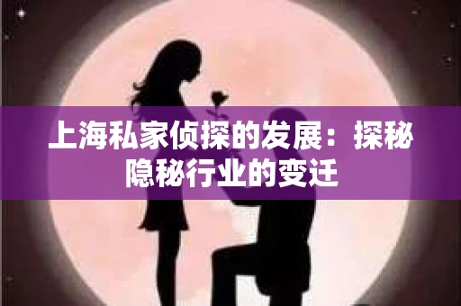 上海私家侦探的发展：探秘隐秘行业的变迁
