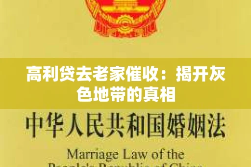 高利贷去老家催收：揭开灰色地带的真相