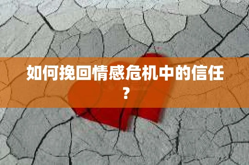 如何挽回情感危机中的信任？