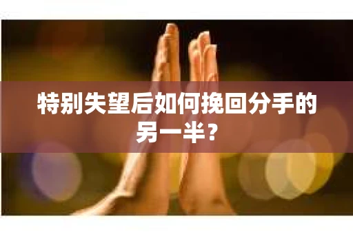 特别失望后如何挽回分手的另一半？