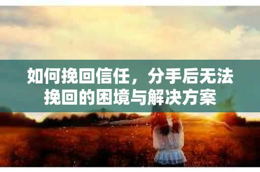 如何挽回信任，分手后无法挽回的困境与解决方案