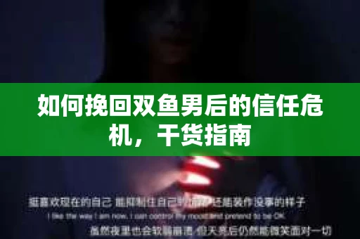 如何挽回双鱼男后的信任危机，干货指南