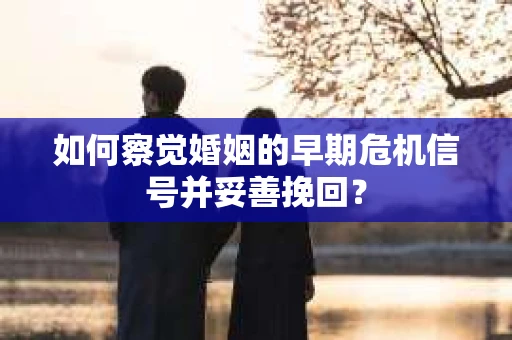 如何察觉婚姻的早期危机信号并妥善挽回？
