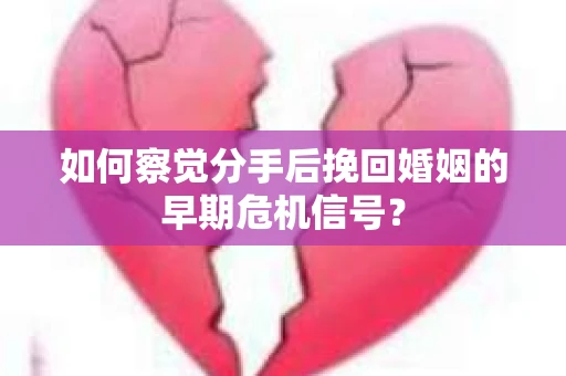 如何察觉分手后挽回婚姻的早期危机信号？